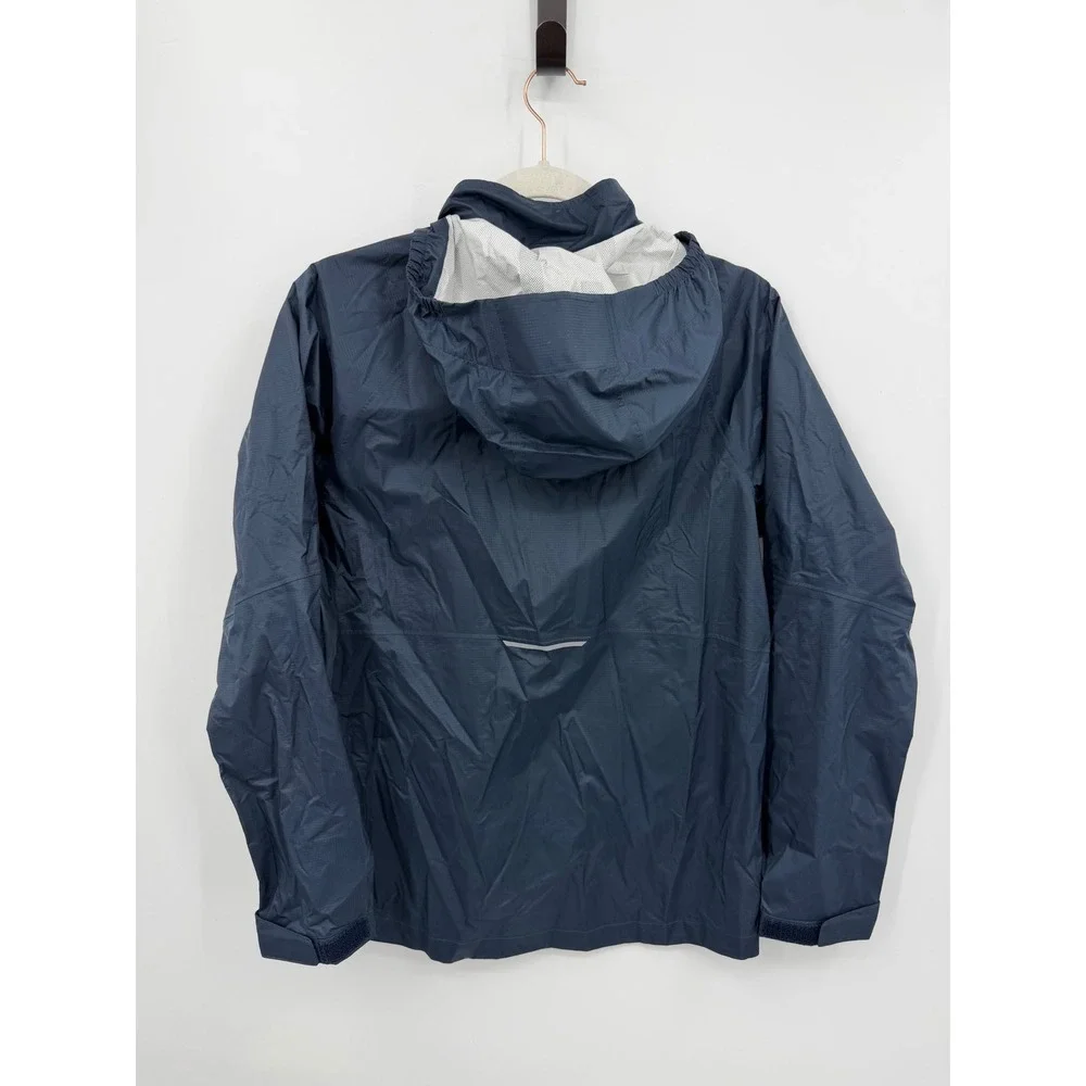 REI Co-op Rainwall Rain Jacket Kids Large 14-16 Navy Blue Waterproof Hooded